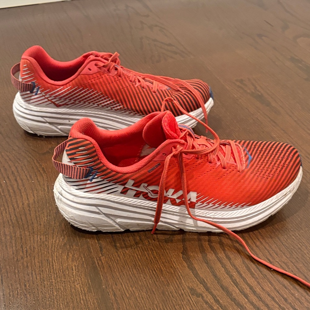 Hoka One One mens tomato red Sneakers - Picture 3 of 5